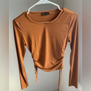 Shein brown long sleeve top